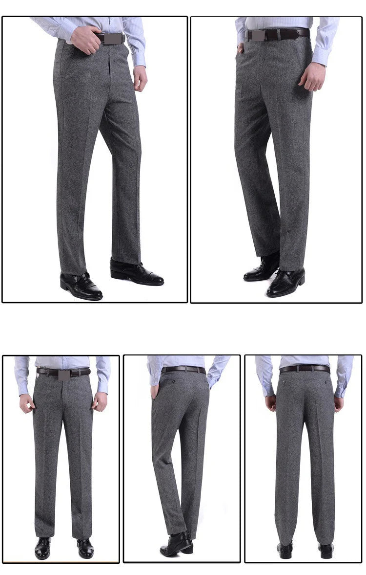 MRMT 2025 Brand Men's Trousers Middle-aged Men Trousers Casual Loose Thin Pants for Male Straight High Waist Man Trouser Pant