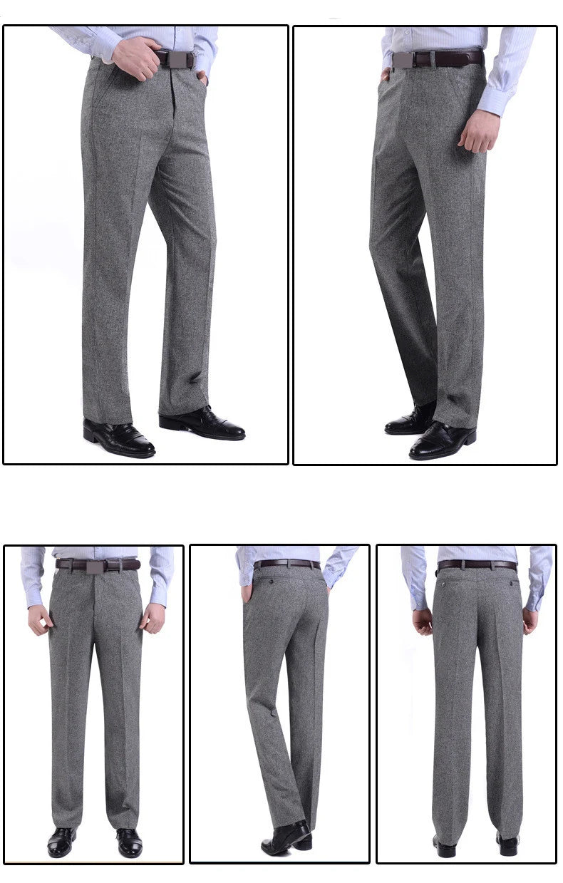MRMT 2025 Brand Men's Trousers Middle-aged Men Trousers Casual Loose Thin Pants for Male Straight High Waist Man Trouser Pant