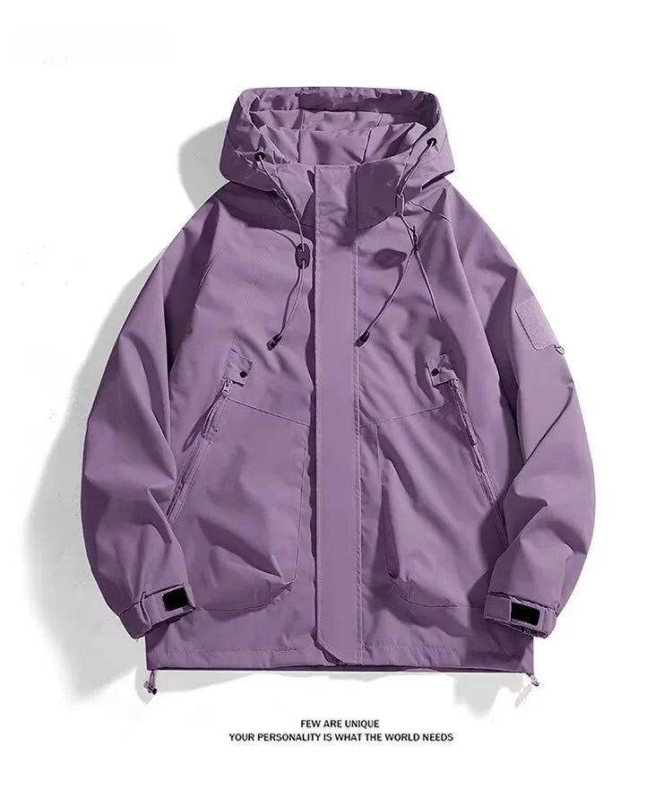 Outdoor Men's Jaet Spring Autumn New Sle Loose Workwear Windproof Waterproof Coat Couple Outerwear Faion Urban Youth