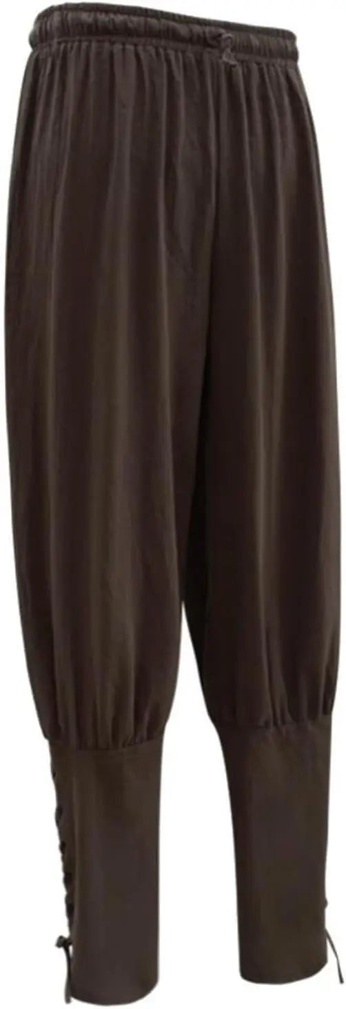 Mens Womens Ankle Banded Pants Medieval Viking Pirate Cosplay Pants Renaissance Trousers for Adult
