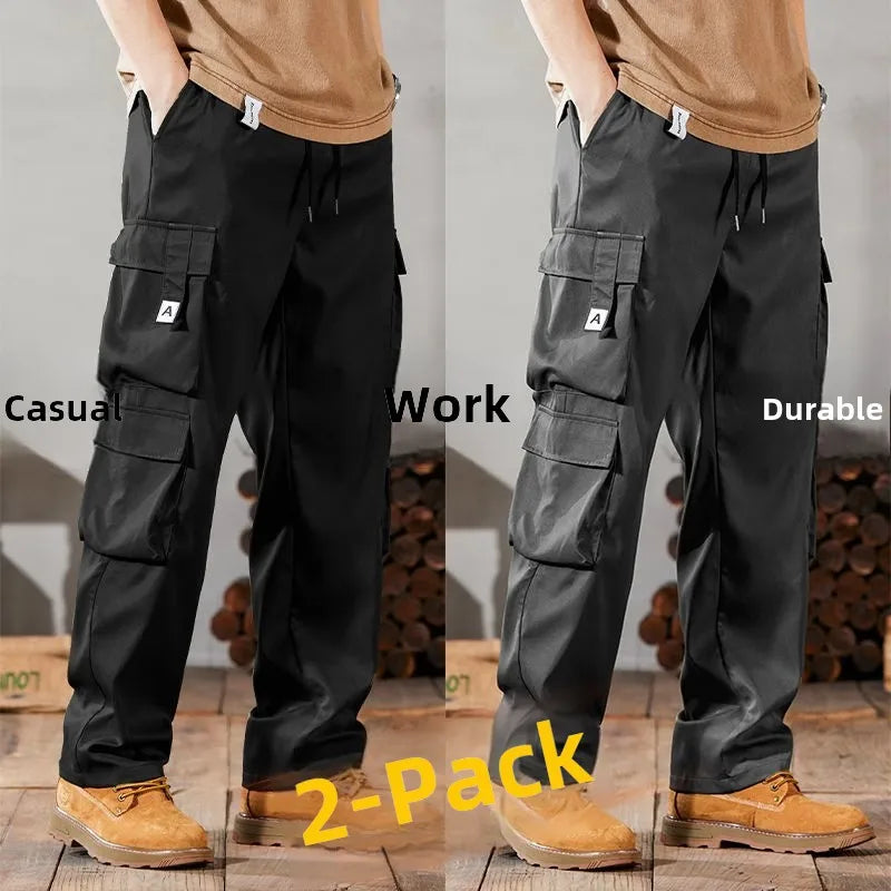 Large Size Men's Workwear Pants 2024 New Sle Durable Casual Set for Construction Work Summer Wear Resistant Cuffed