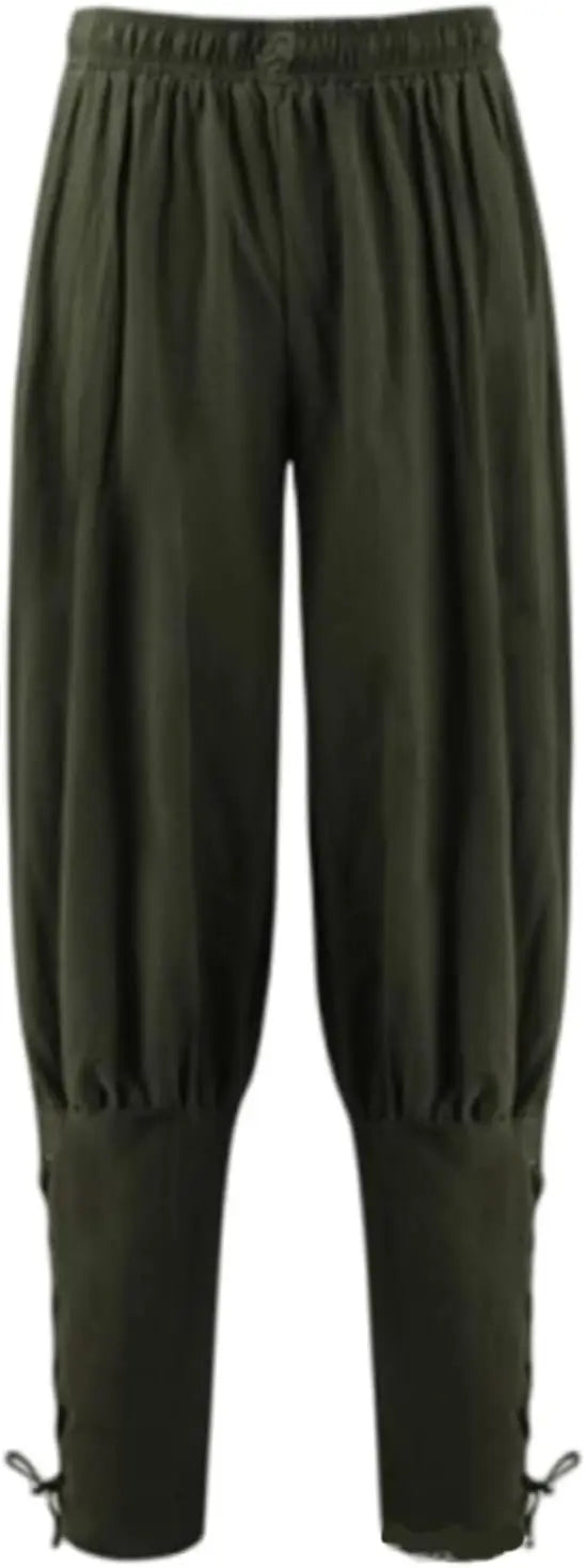 Mens Womens Ankle Banded Pants Medieval Viking Pirate Cosplay Pants Renaissance Trousers for Adult