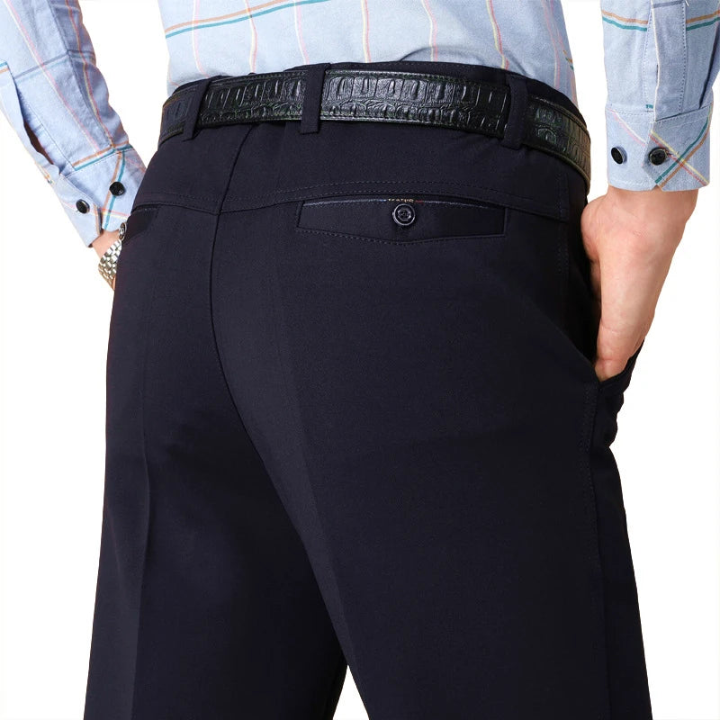 MRMT 2025 Brand Men's Trousers Middle-aged Men Trousers Casual Loose Thin Pants for Male Straight High Waist Man Trouser Pant
