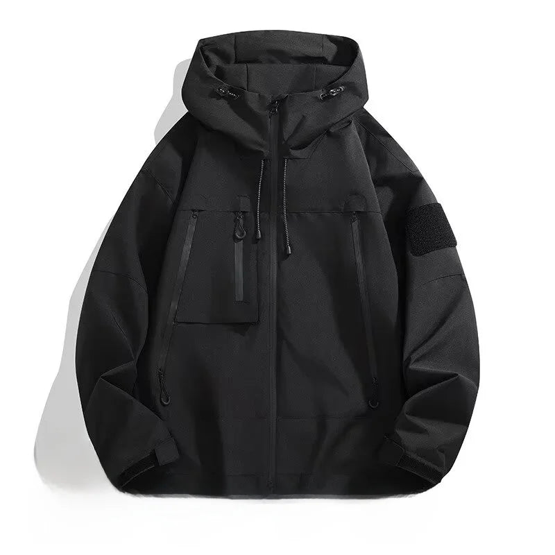Outdoor Men's Jaet Spring Autumn New Sle Loose Workwear Windproof Waterproof Coat Couple Outerwear Faion Urban Youth