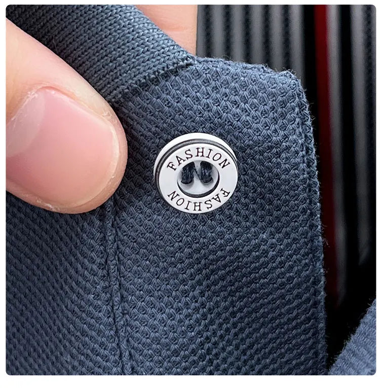 100% pure cotton high-end brand men's long sleeved polo shirt autumn fashion new luxurious pony Paul embroidery top golf T-shirt