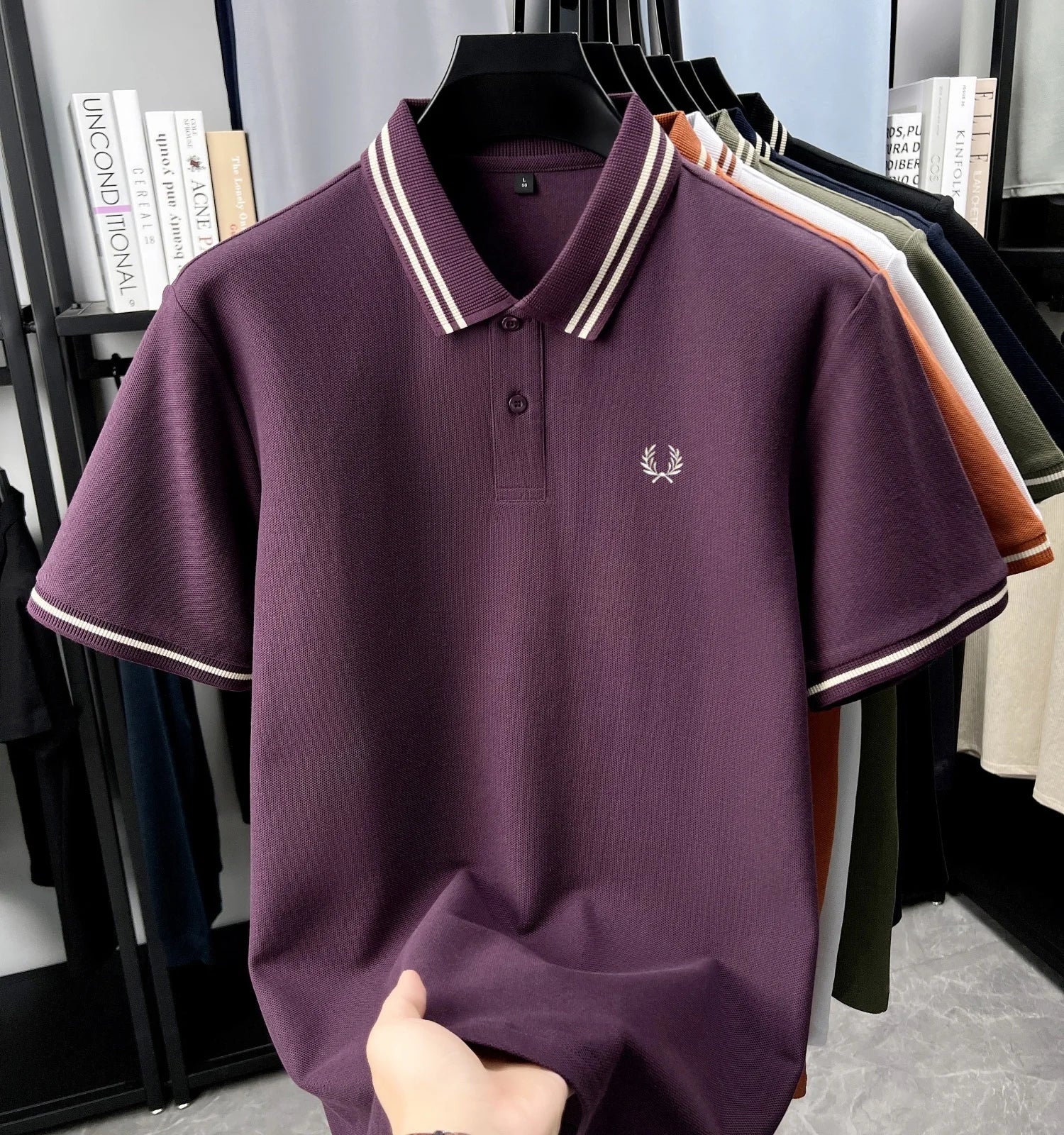 Luxury brand 100% cotton short sleeve men's polo shirt summer high-end fashion classic embroidery business casual golf T-shirt