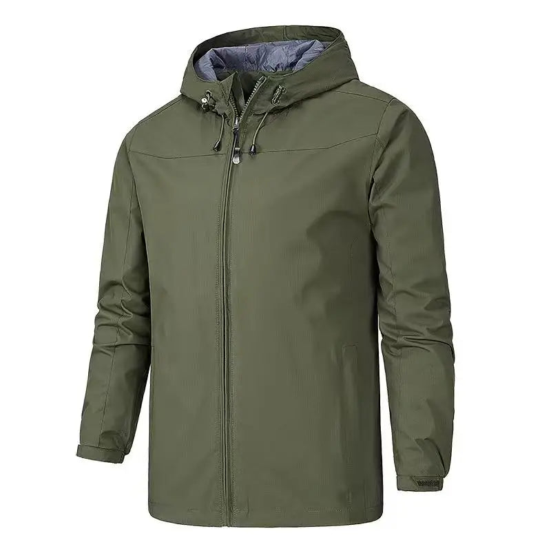 2025 Men's Warm Solid Color Windbreaker Men's Sports Jacket Outdoor Stormtrooper Jacket
