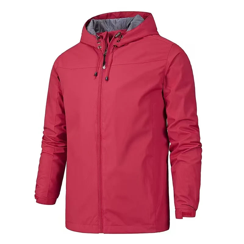 2025 Men's Warm Solid Color Windbreaker Men's Sports Jacket Outdoor Stormtrooper Jacket