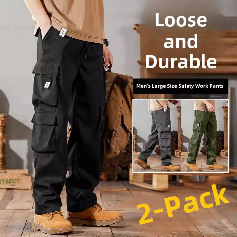 Large Size Men's Workwear Pants 2024 New Sle Durable Casual Set for Construction Work Summer Wear Resistant Cuffed