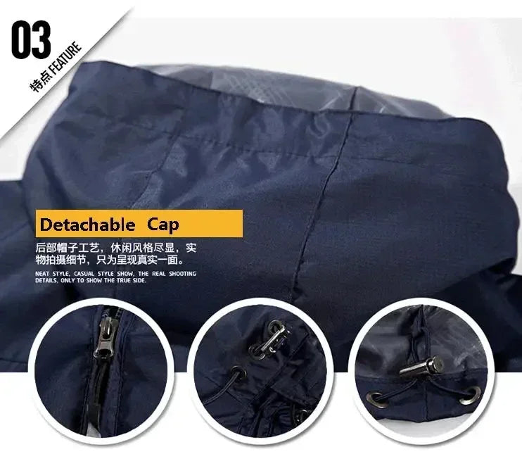 2025 Men's Warm Solid Color Windbreaker Men's Sports Jacket Outdoor Stormtrooper Jacket