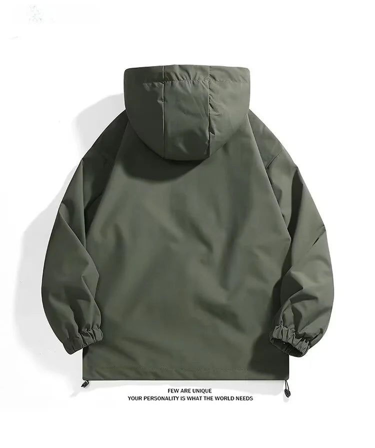 Outdoor Men's Jaet Spring Autumn New Sle Loose Workwear Windproof Waterproof Coat Couple Outerwear Faion Urban Youth