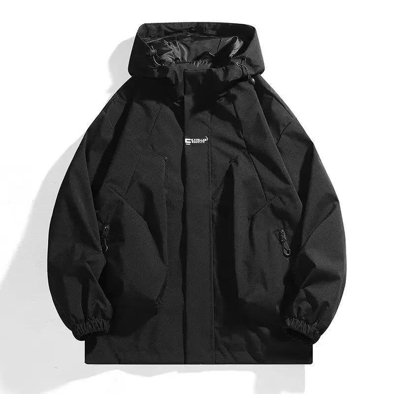 Outdoor Men's Jaet Spring Autumn New Sle Loose Workwear Windproof Waterproof Coat Couple Outerwear Faion Urban Youth