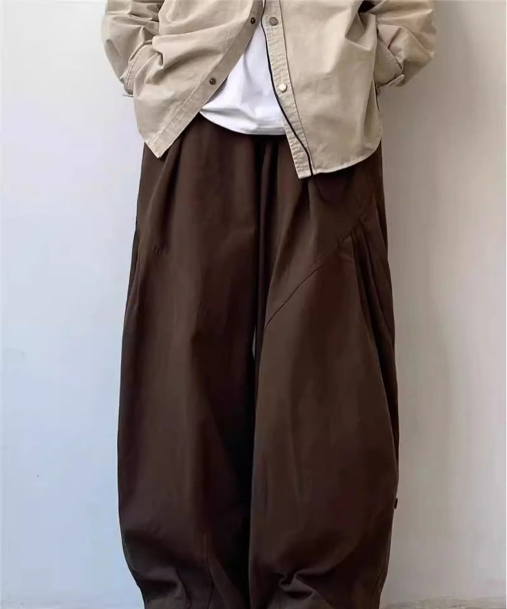 Retro Hong Kong Sle Wide Leg Harajuku Pants Straight Casual Workwear Trousers for Men And Women Youth Trend Autumn Season