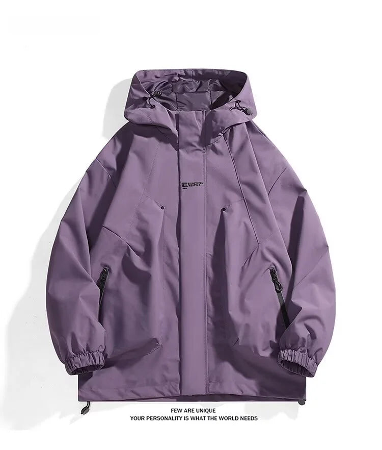 Outdoor Men's Jaet Spring Autumn New Sle Loose Workwear Windproof Waterproof Coat Couple Outerwear Faion Urban Youth