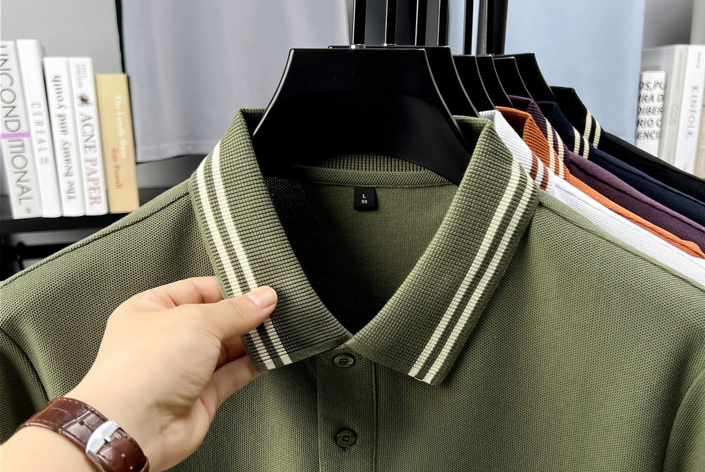 Luxury brand 100% cotton short sleeve men's polo shirt summer high-end fashion classic embroidery business casual golf T-shirt