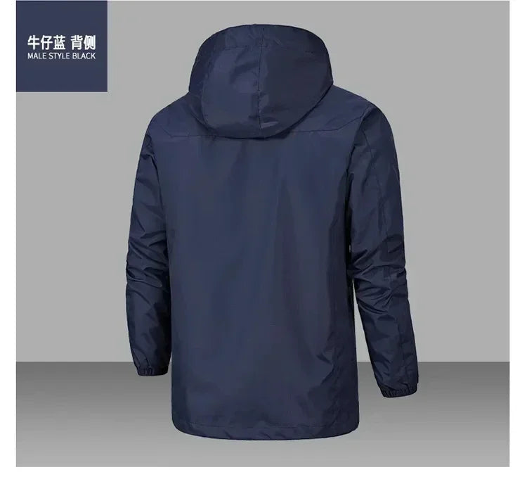 2025 Men's Warm Solid Color Windbreaker Men's Sports Jacket Outdoor Stormtrooper Jacket