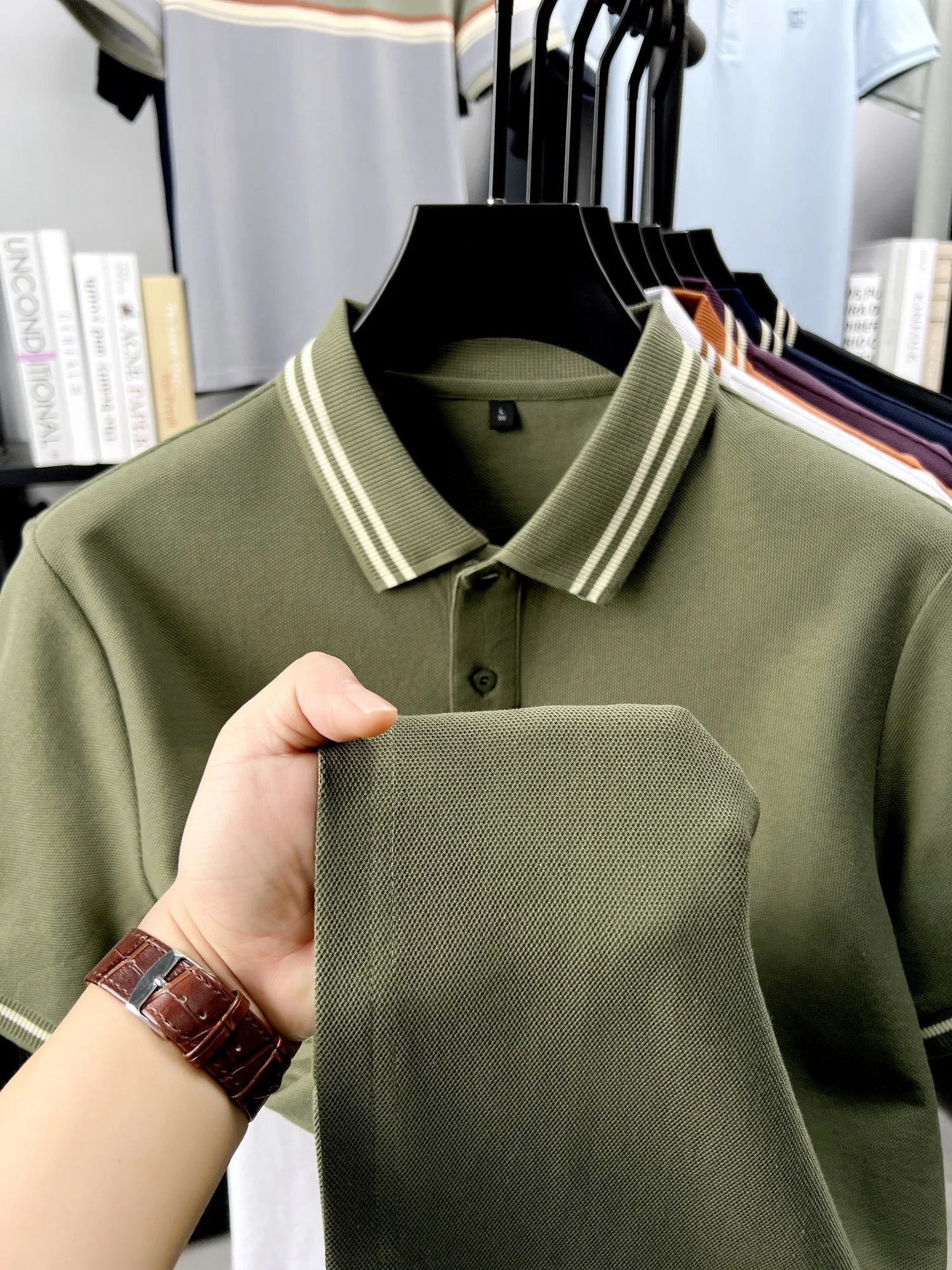 Luxury brand 100% cotton short sleeve men's polo shirt summer high-end fashion classic embroidery business casual golf T-shirt