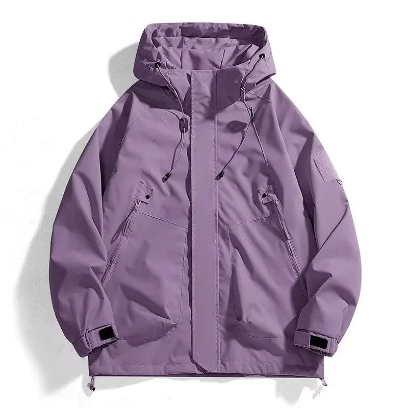 Outdoor Men's Jaet Spring Autumn New Sle Loose Workwear Windproof Waterproof Coat Couple Outerwear Faion Urban Youth
