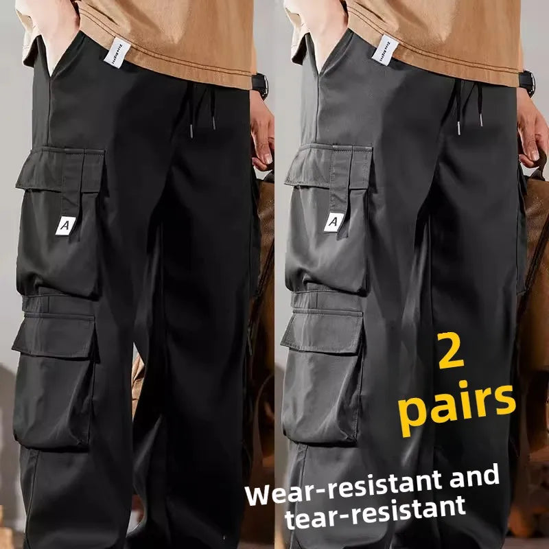Large Size Men's Workwear Pants 2024 New Sle Durable Casual Set for Construction Work Summer Wear Resistant Cuffed