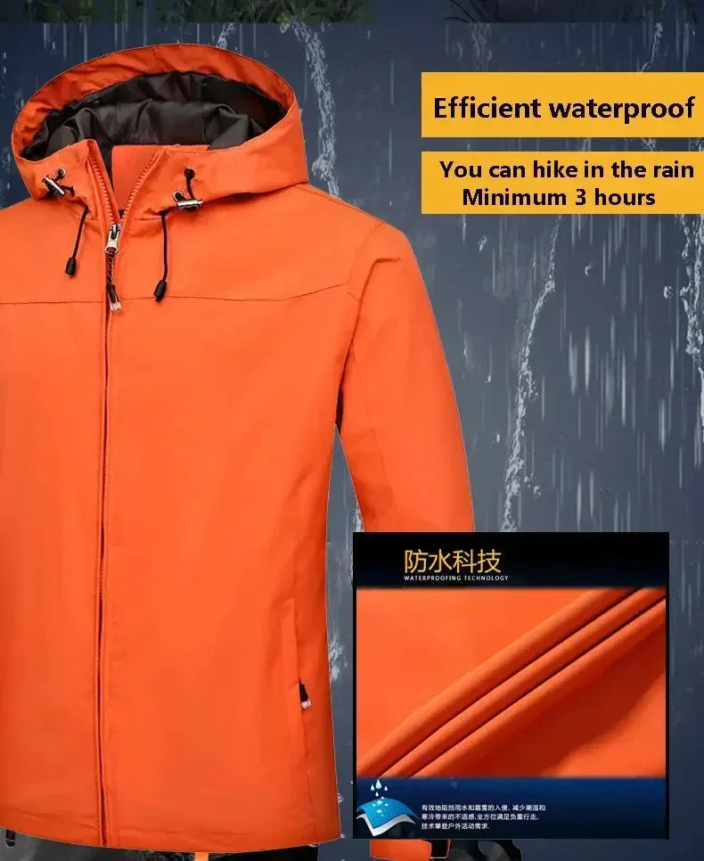 2025 Men's Warm Solid Color Windbreaker Men's Sports Jacket Outdoor Stormtrooper Jacket