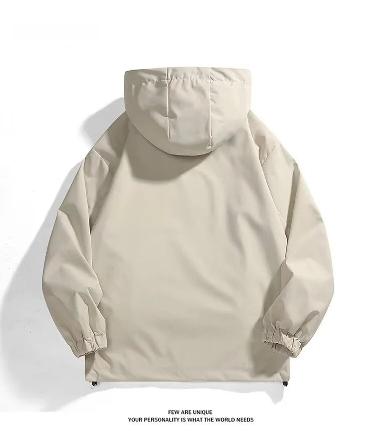 Outdoor Men's Jaet Spring Autumn New Sle Loose Workwear Windproof Waterproof Coat Couple Outerwear Faion Urban Youth