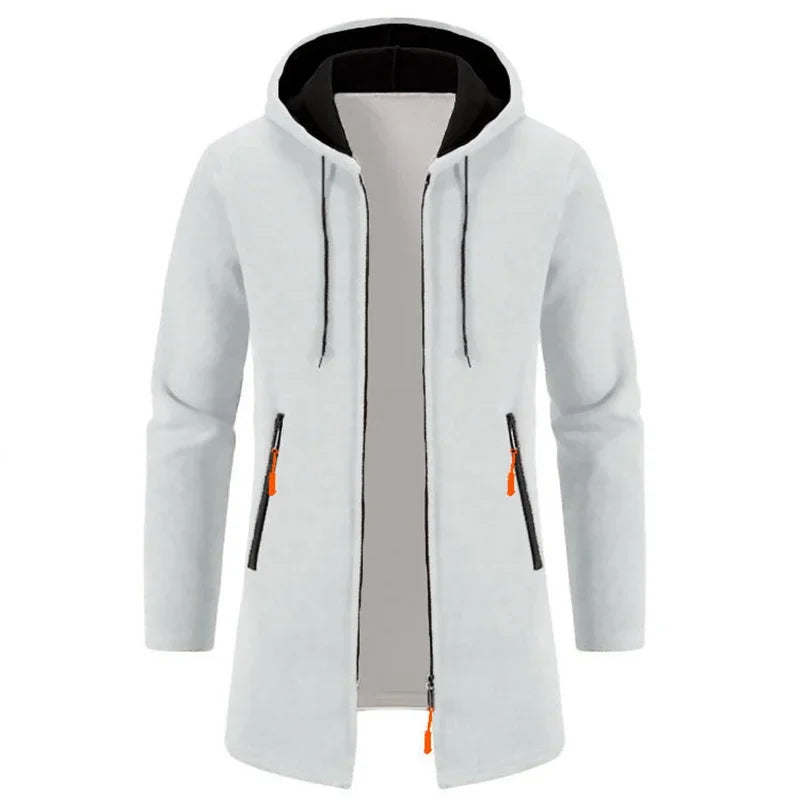 Autumn Men's Long Sleeve Sweatshirts for Men with Zipper Hooded Mens Oversize Winter Top Jacket Coat Warm Streetwear