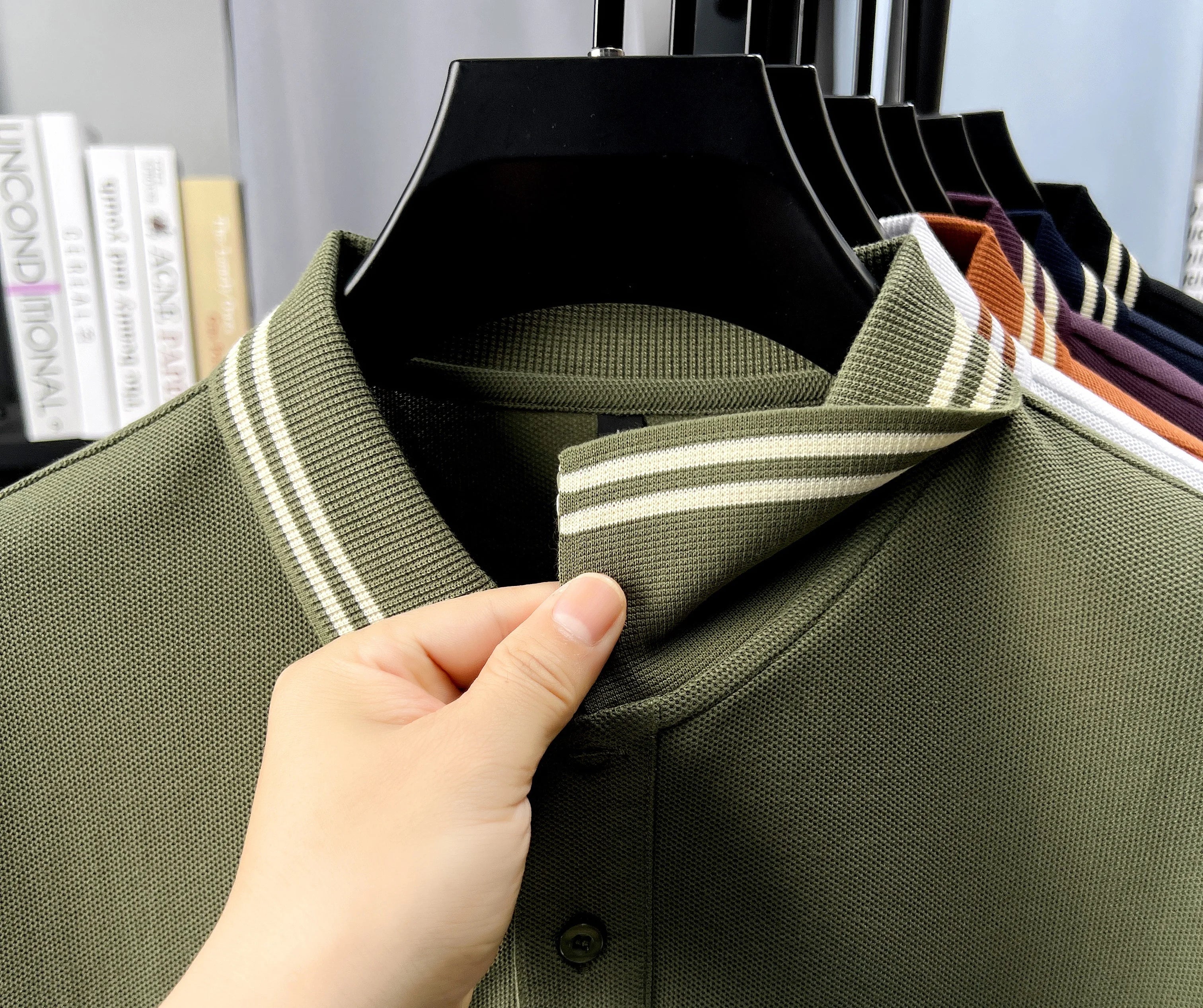 Luxury brand 100% cotton short sleeve men's polo shirt summer high-end fashion classic embroidery business casual golf T-shirt