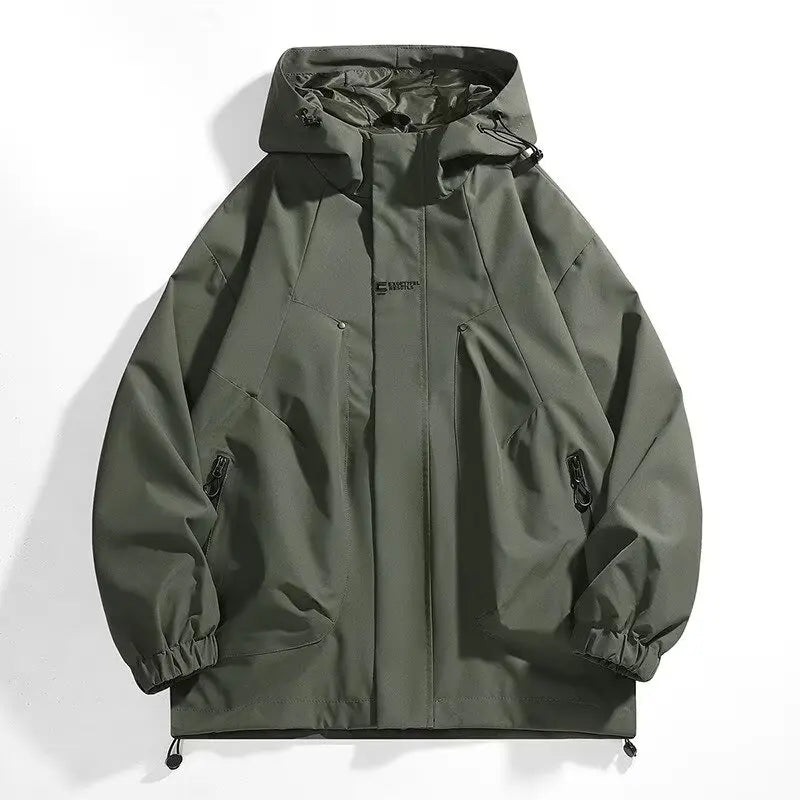 Outdoor Men's Jaet Spring Autumn New Sle Loose Workwear Windproof Waterproof Coat Couple Outerwear Faion Urban Youth