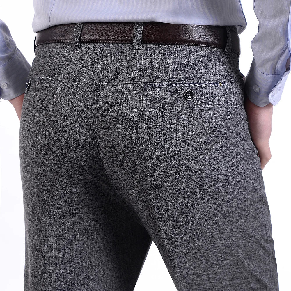 MRMT 2025 Brand Men's Trousers Middle-aged Men Trousers Casual Loose Thin Pants for Male Straight High Waist Man Trouser Pant