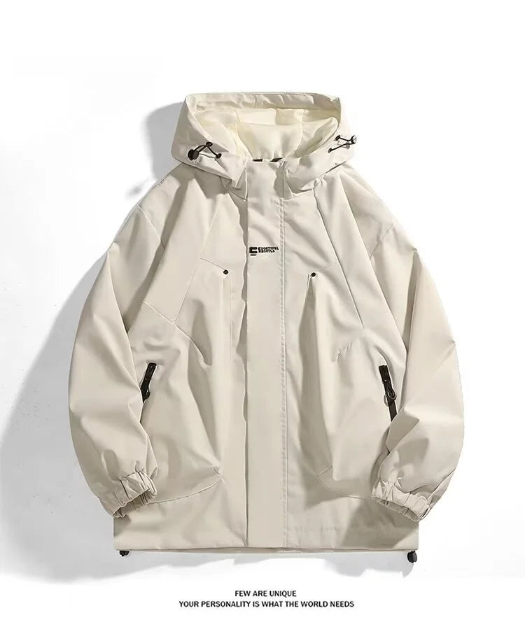 Outdoor Men's Jaet Spring Autumn New Sle Loose Workwear Windproof Waterproof Coat Couple Outerwear Faion Urban Youth