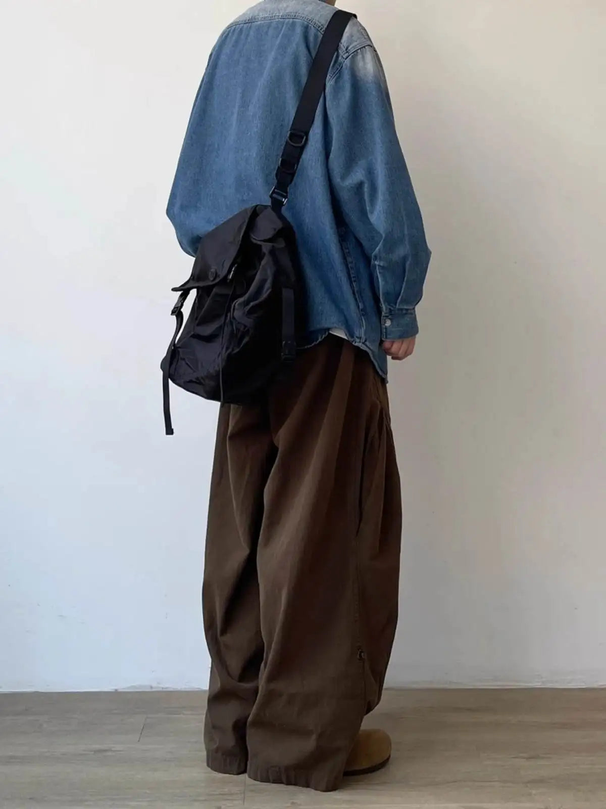 Retro Hong Kong Sle Wide Leg Harajuku Pants Straight Casual Workwear Trousers for Men And Women Youth Trend Autumn Season