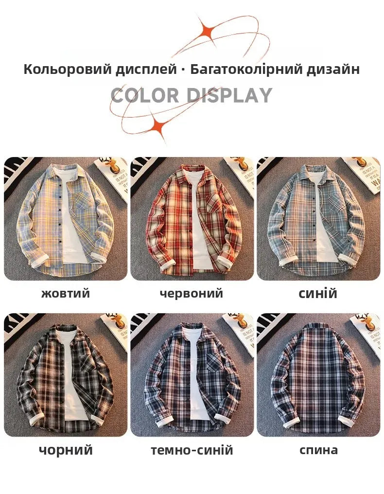 Long Sve Men's irt 2025 Spring New Sle Cool Retro Japanese id Large Size Collar irt Jaet Stand Fit Youth Faion