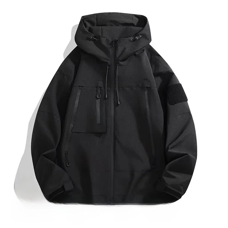 Outdoor Men's Jaet Spring Autumn New Sle Loose Workwear Windproof Waterproof Coat Couple Outerwear Faion Urban Youth