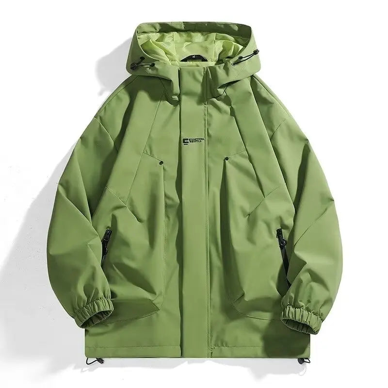 Outdoor Men's Jaet Spring Autumn New Sle Loose Workwear Windproof Waterproof Coat Couple Outerwear Faion Urban Youth