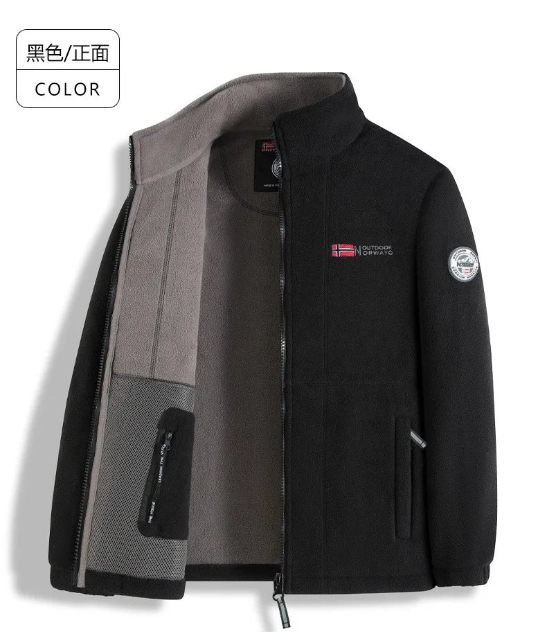 Men's Fleece Jacket for Autumn and Winter - New Style, Warm & Outdoor Cold-Resistant