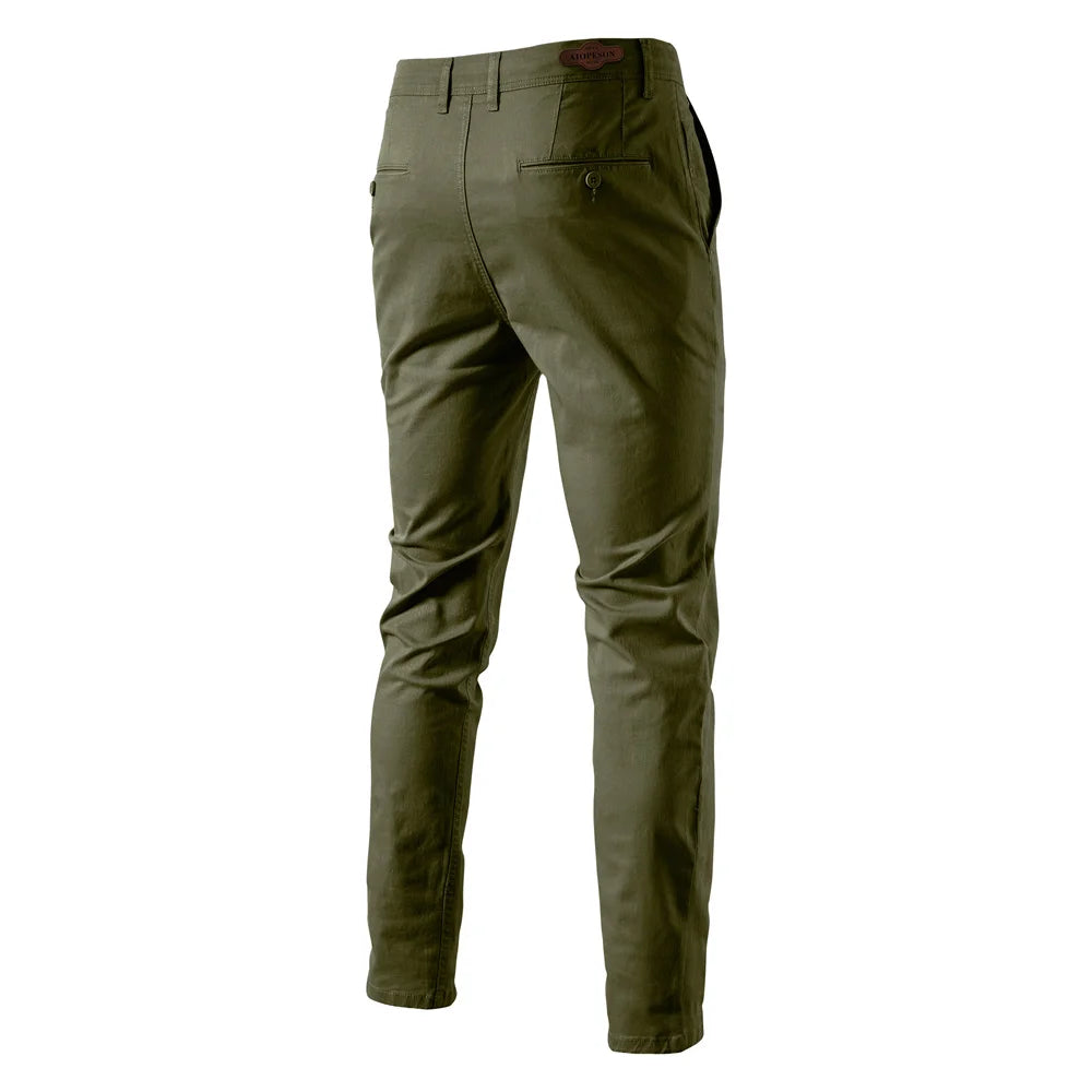 AIOPESON Casual Cotton Men Trousers Solid Color Slim Fit Men's Pants New Spring Autumn High Quality Classic Business Pants Men