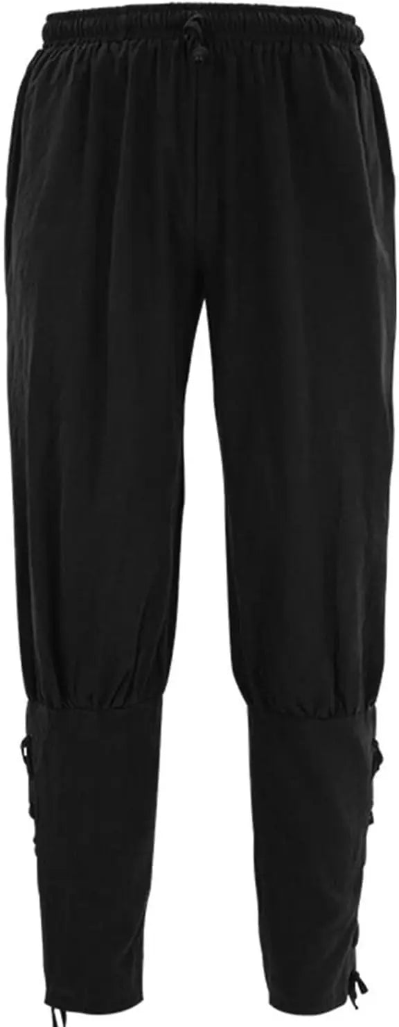 Mens Womens Ankle Banded Pants Medieval Viking Pirate Cosplay Pants Renaissance Trousers for Adult