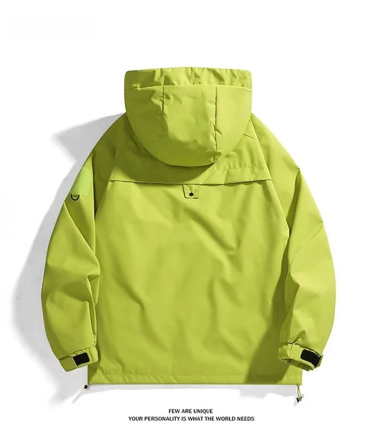 Outdoor Men's Jaet Spring Autumn New Sle Loose Workwear Windproof Waterproof Coat Couple Outerwear Faion Urban Youth