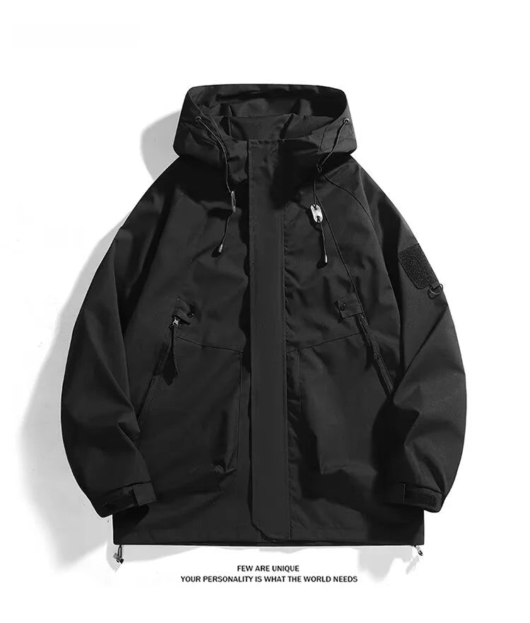 Outdoor Men's Jaet Spring Autumn New Sle Loose Workwear Windproof Waterproof Coat Couple Outerwear Faion Urban Youth