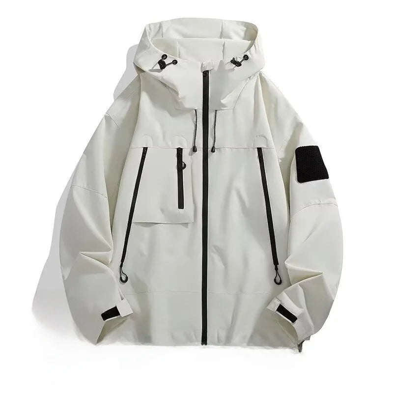 Outdoor Men's Jaet Spring Autumn New Sle Loose Workwear Windproof Waterproof Coat Couple Outerwear Faion Urban Youth