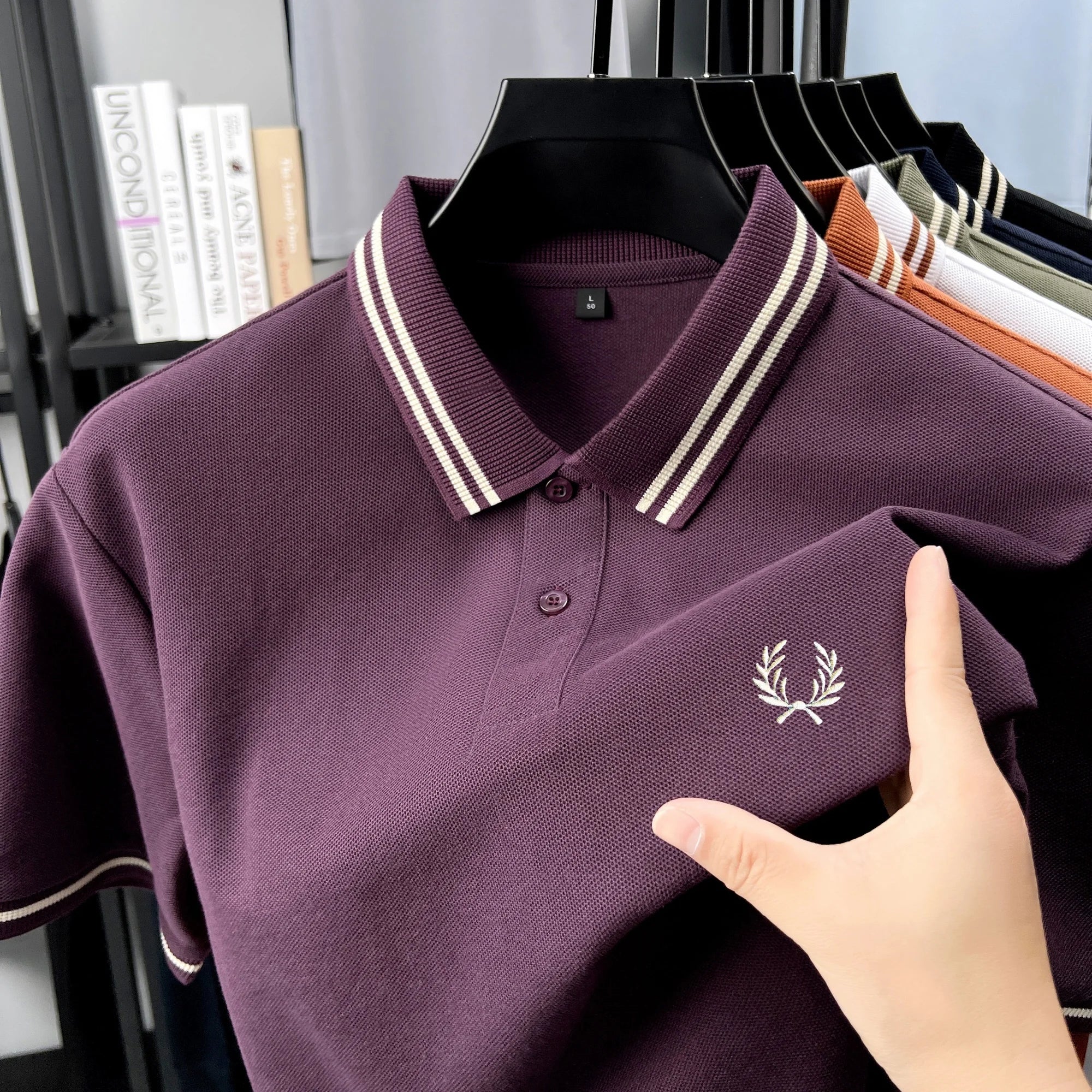 Luxury brand 100% cotton short sleeve men's polo shirt summer high-end fashion classic embroidery business casual golf T-shirt