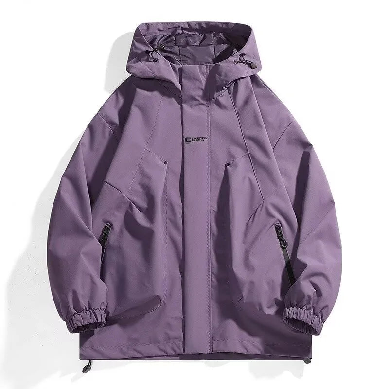 Outdoor Men's Jaet Spring Autumn New Sle Loose Workwear Windproof Waterproof Coat Couple Outerwear Faion Urban Youth