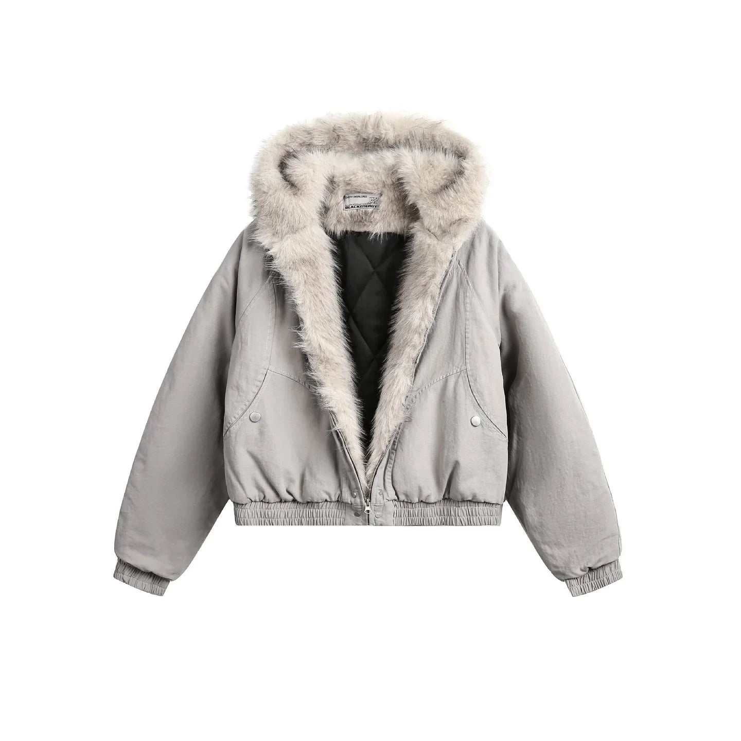 American Harajuku Warm Jacket Mens and Womens Retro Simple Plush Jacket with New Loose Leather Motorcycle Punk Fur Collar Jacket