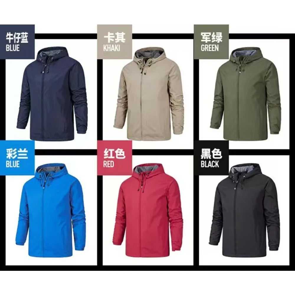 2025 Men's Warm Solid Color Windbreaker Men's Sports Jacket Outdoor Stormtrooper Jacket