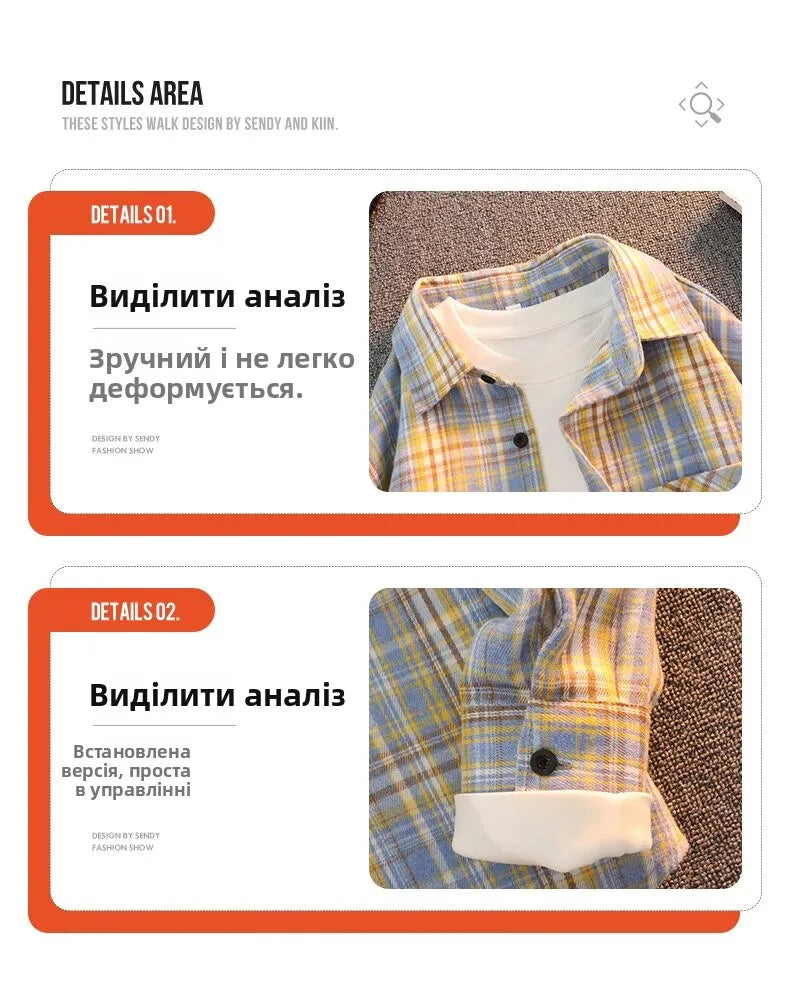 Long Sve Men's irt 2025 Spring New Sle Cool Retro Japanese id Large Size Collar irt Jaet Stand Fit Youth Faion
