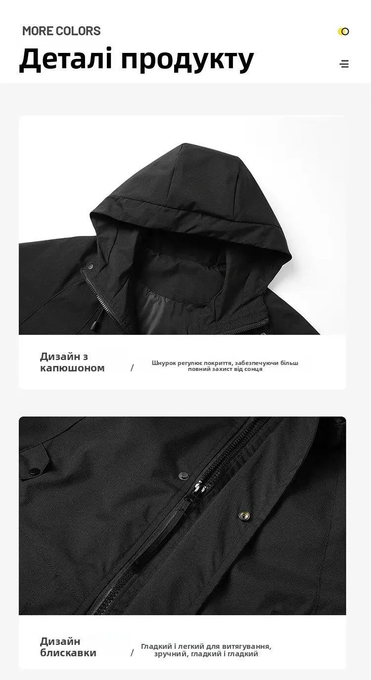 Outdoor Men's Jaet Spring Autumn New Sle Loose Workwear Windproof Waterproof Coat Couple Outerwear Faion Urban Youth