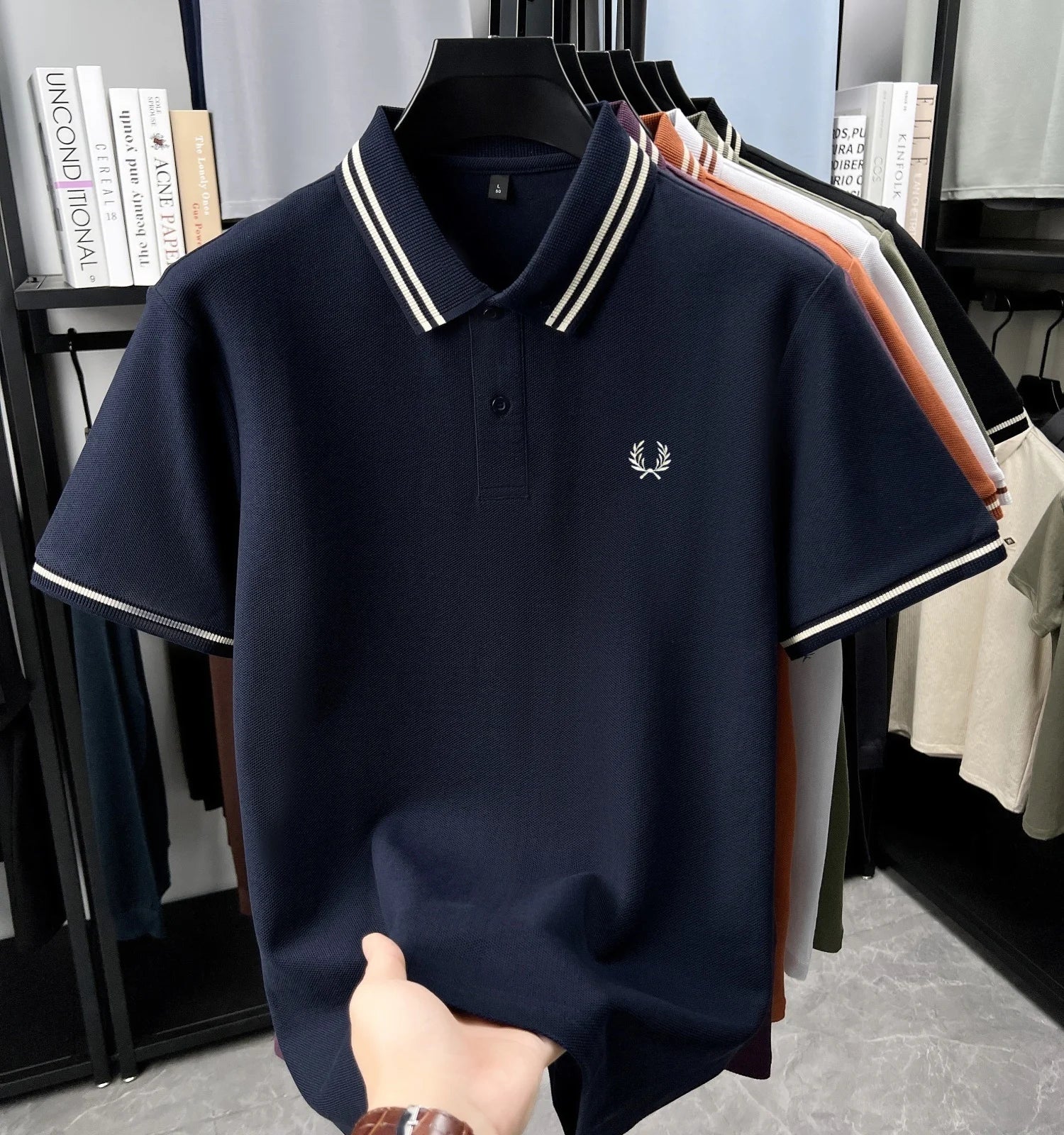 Luxury brand 100% cotton short sleeve men's polo shirt summer high-end fashion classic embroidery business casual golf T-shirt