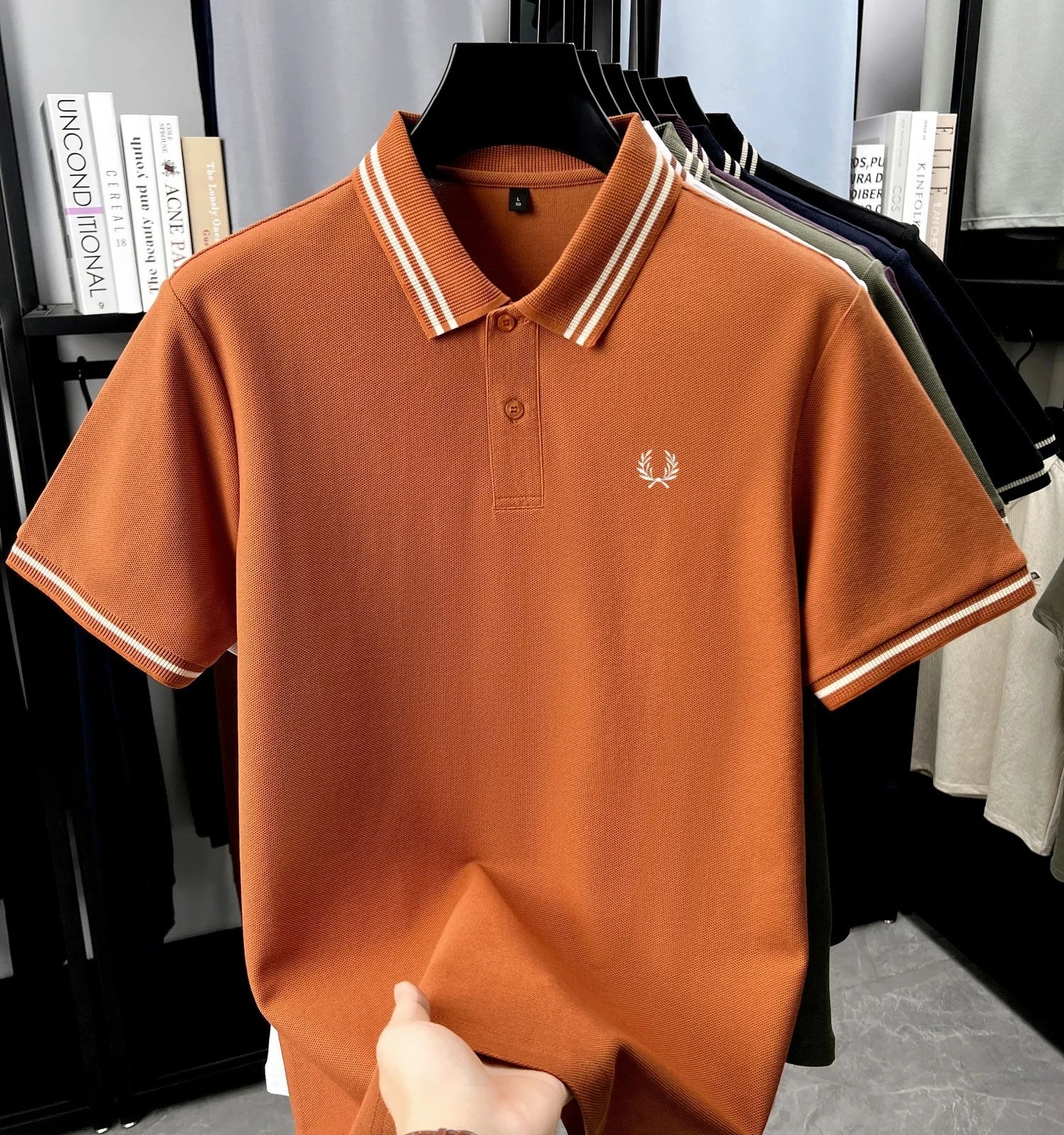 Luxury brand 100% cotton short sleeve men's polo shirt summer high-end fashion classic embroidery business casual golf T-shirt