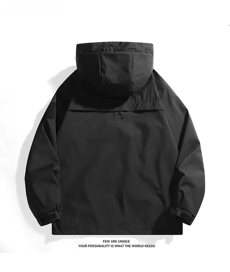Outdoor Men's Jaet Spring Autumn New Sle Loose Workwear Windproof Waterproof Coat Couple Outerwear Faion Urban Youth