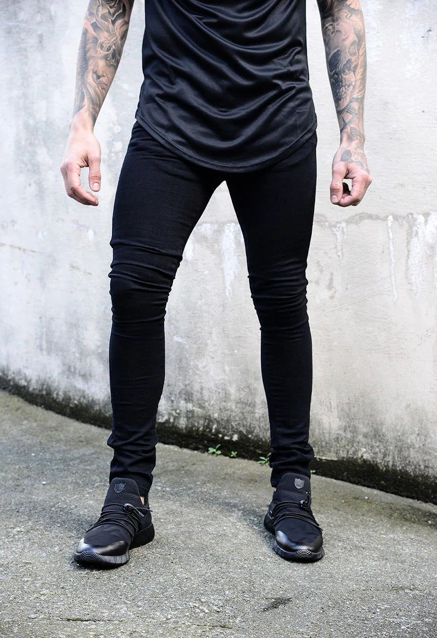 Casual Men's Jeans Pencil Pants Streetwear Skinny Denim Full Length Slim Trousers Slight Strech Europe America Distressed Jeans